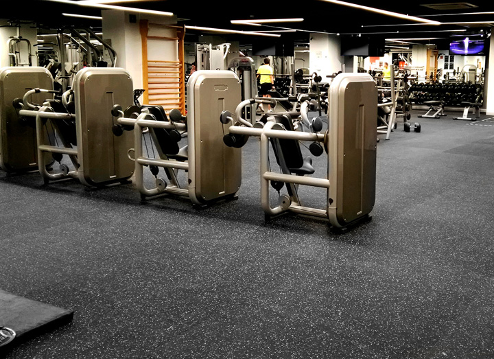 Piso de Caucho para Gimnasio